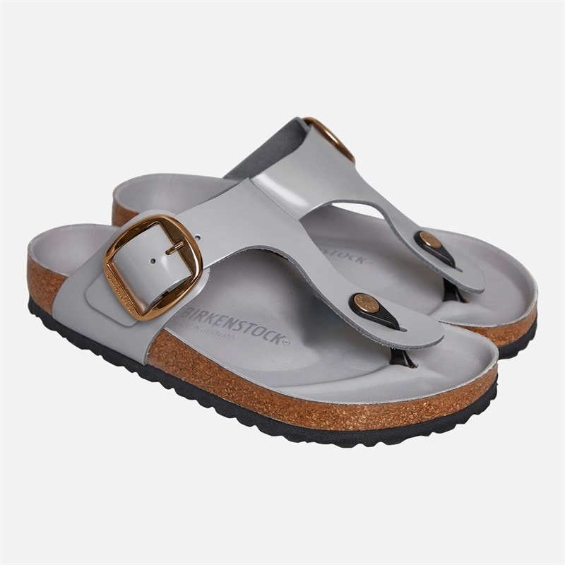 Birkenstock Womens Gizeh Flip Flops Stone Coin - Image 2