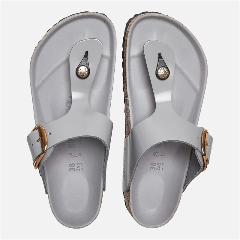 Birkenstock Womens Gizeh Flip Flops Stone Coin - Image 3