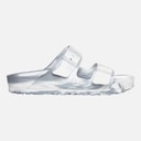 Birkenstock Womens Arizona EVA Sandals Metallic Silver Multi