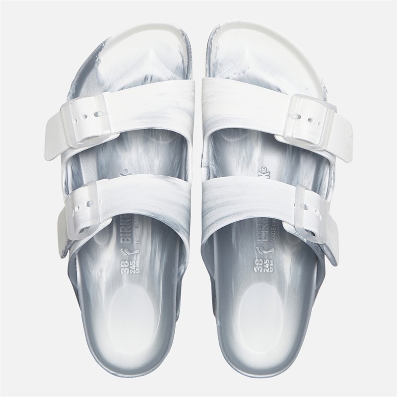 Birkenstock Womens Arizona EVA Sandals Metallic Silver Multi - Image 4