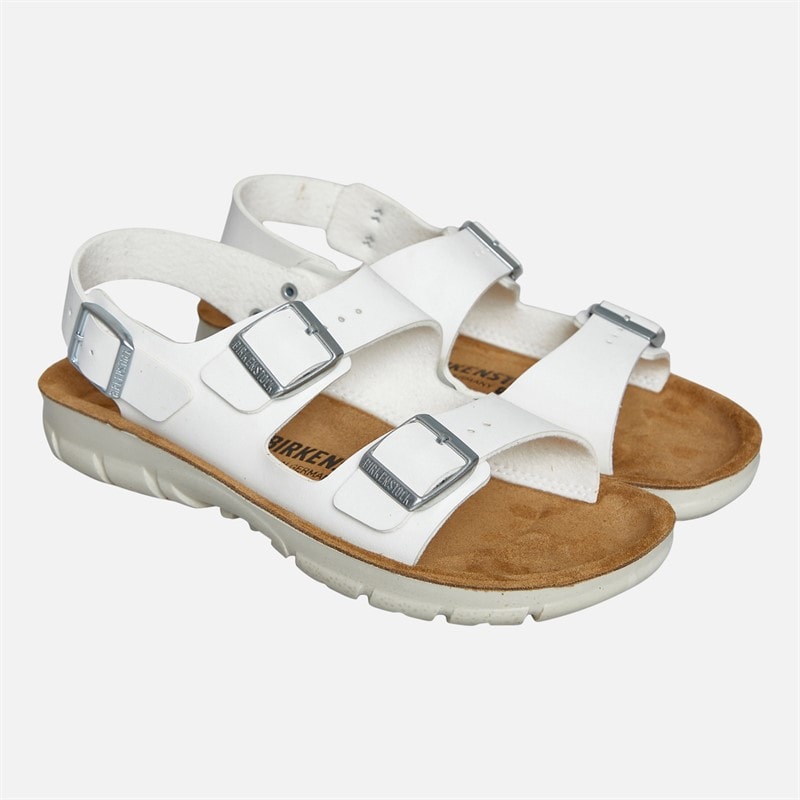 Birkenstock Womens Kano Ankle Strap Sandals White - Image 3