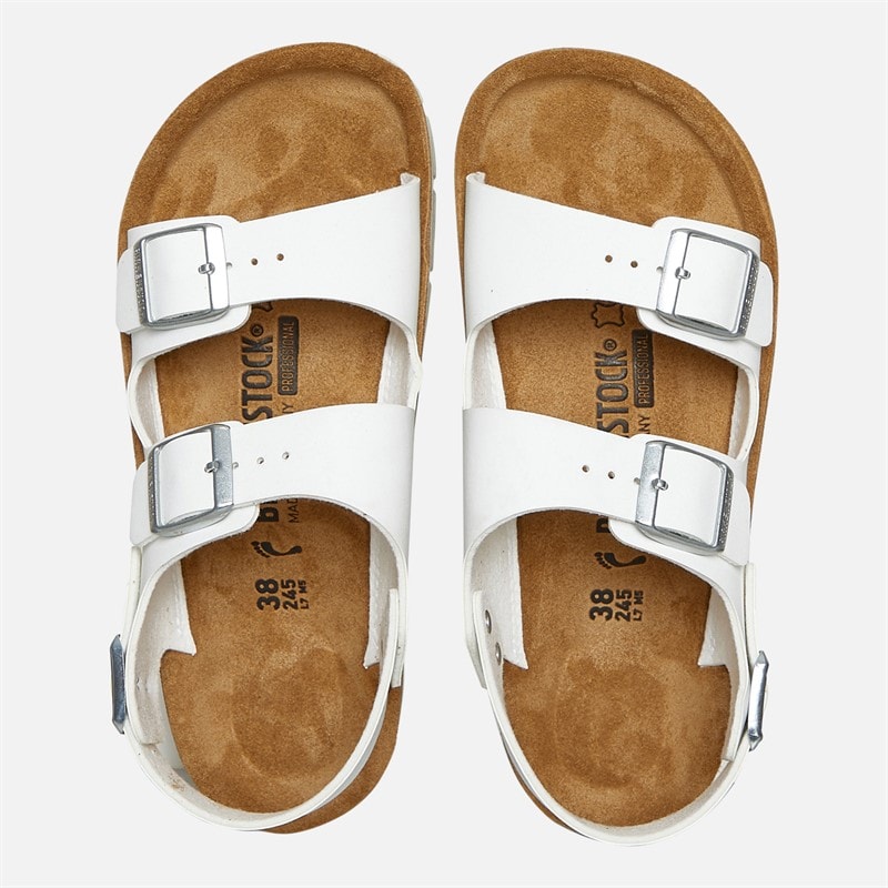 Birkenstock Womens Kano Ankle Strap Sandals White - Image 4