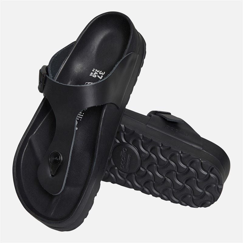 Birkenstock Womens Gizeh Flex Platform Flip Flops Black - Image 2