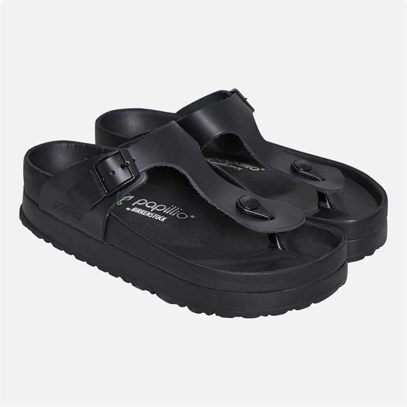 Birkenstock Womens Gizeh Flex Platform Flip Flops Black - Image 3