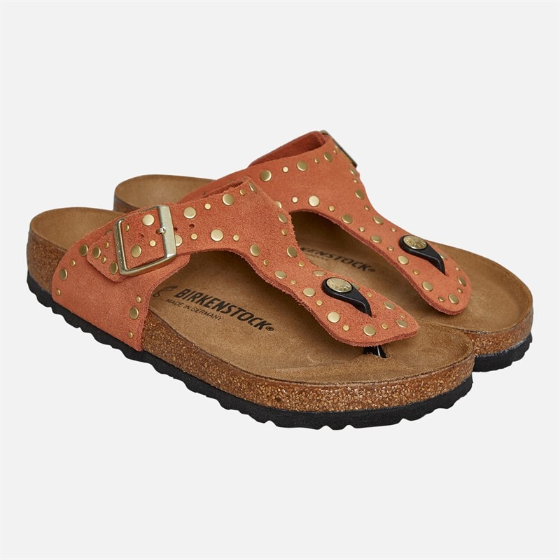 Birkenstock Womens Gizeh Flip Flops Dark Rust - Image 3