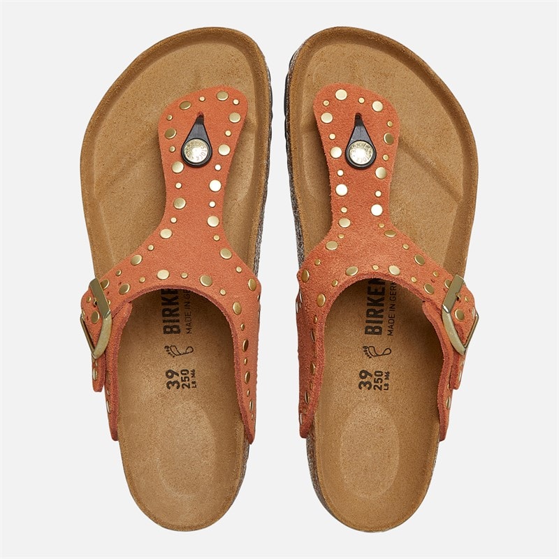 Birkenstock Womens Gizeh Flip Flops Dark Rust - Image 4