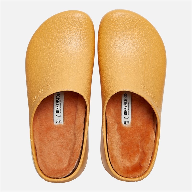 Birkenstock Womens Super Birki PU Clogs Gold Earth - Image 3