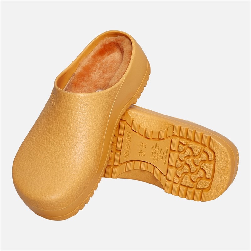 Birkenstock Womens Super Birki PU Clogs Gold Earth - Image 4