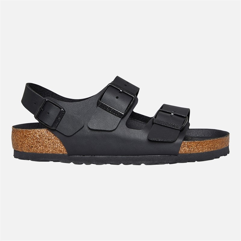 Birkenstock Womens Milano Ankle Strap Sandals Triple Black - Image 1