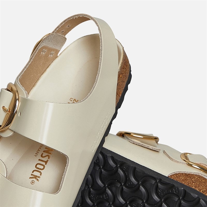 Birkenstock Womens Milano Ankle Strap Sandals High Shine Ecru - Image 5
