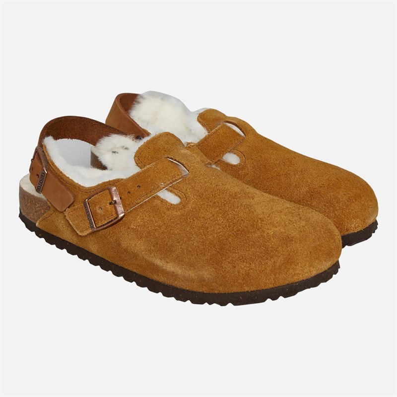 Birkenstock Mens Tokio Shearling Lined Clogs Mink - Image 2