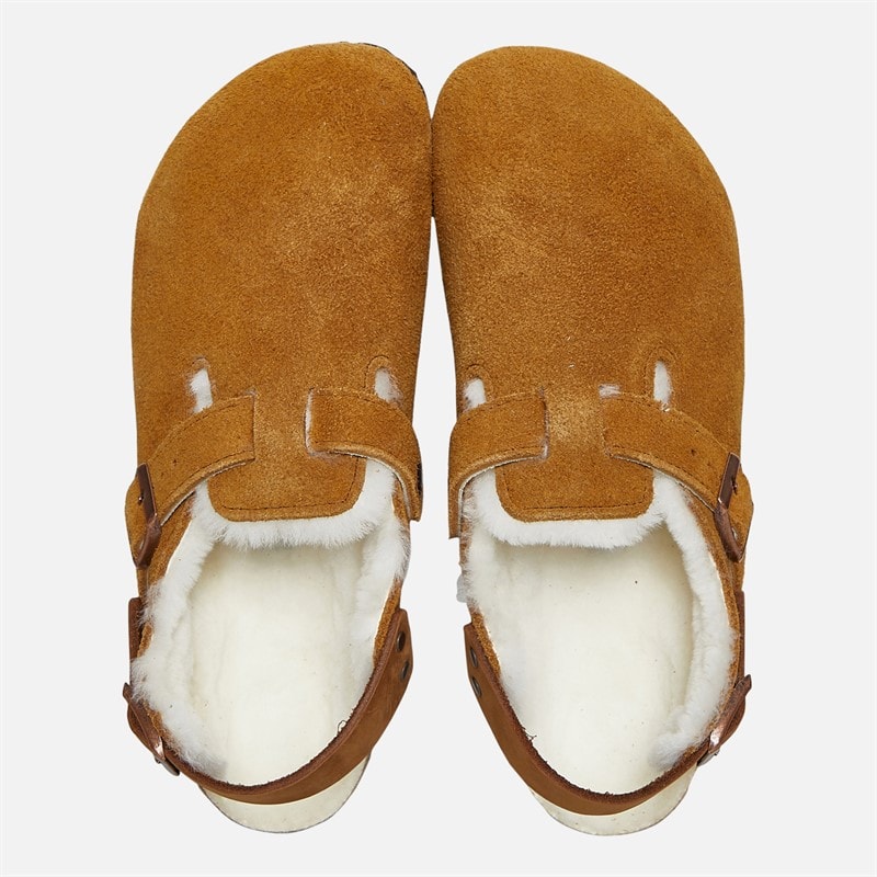 Birkenstock Mens Tokio Shearling Lined Clogs Mink - Image 3