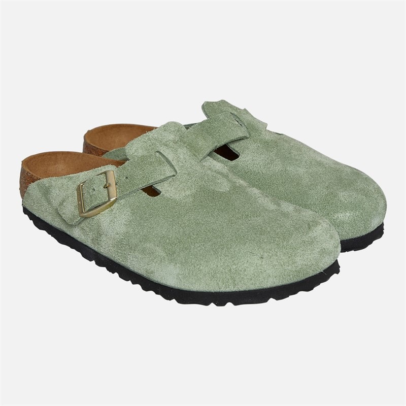 Birkenstock Womens Boston Clogs Green Tea - Image 2