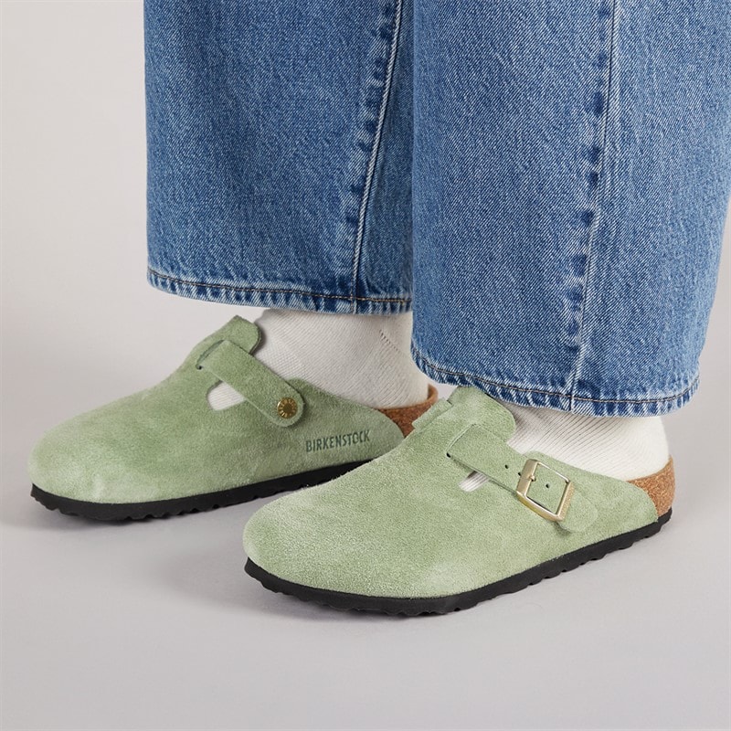 Birkenstock Womens Boston Clogs Green Tea - Image 5