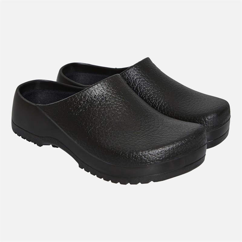 Birkenstock Womens Super Birki PU Clogs Black - Image 4