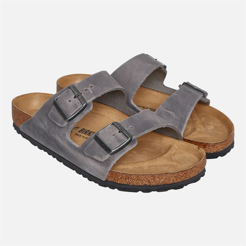 Birkenstock Mens Arizona Dual Strap Sandals Iron - Image 2