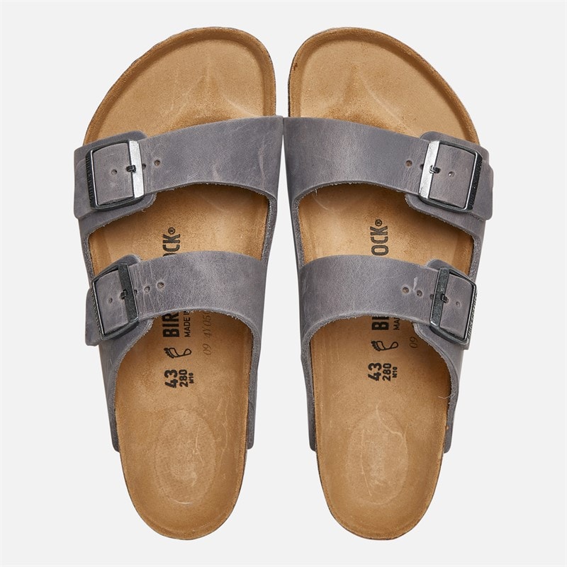 Birkenstock Mens Arizona Dual Strap Sandals Iron - Image 3