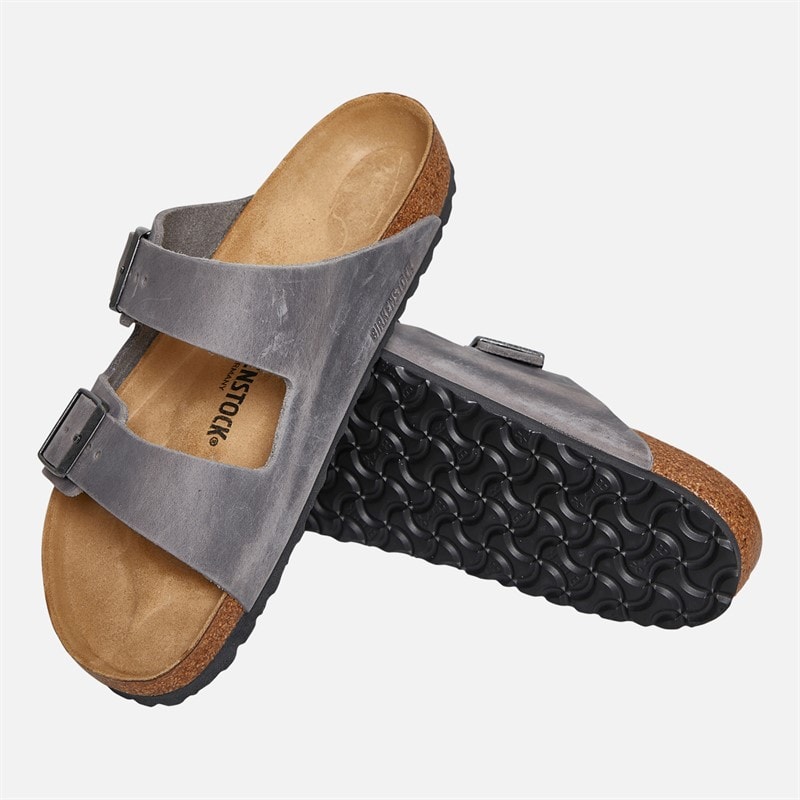 Birkenstock Mens Arizona Dual Strap Sandals Iron - Image 4