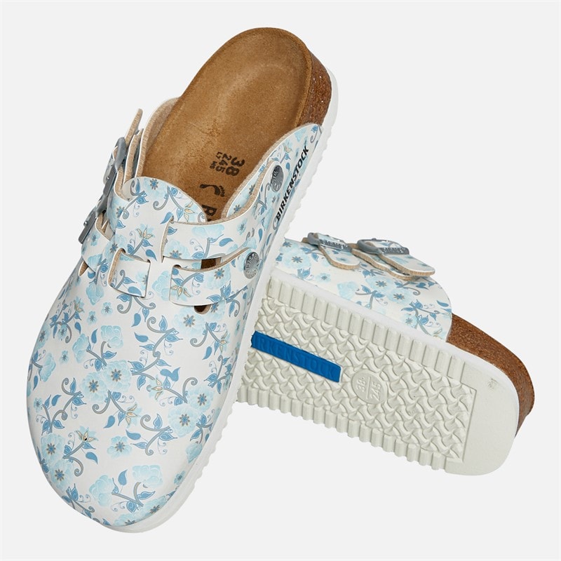 Birkenstock Womens Kay Clogs Blooming Roses Blue - Image 2