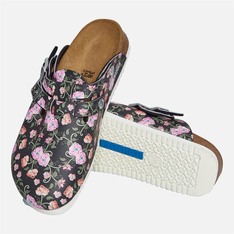 Birkenstock Womens Kay Clogs Blooming Roses Black - Image 2