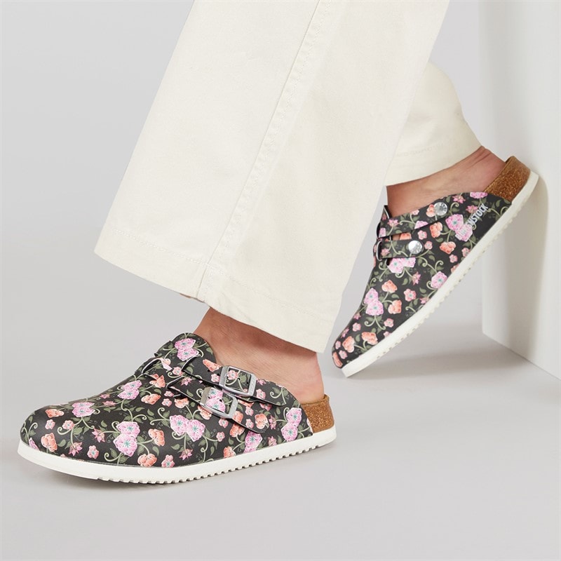 Birkenstock Womens Kay Clogs Blooming Roses Black - Image 5