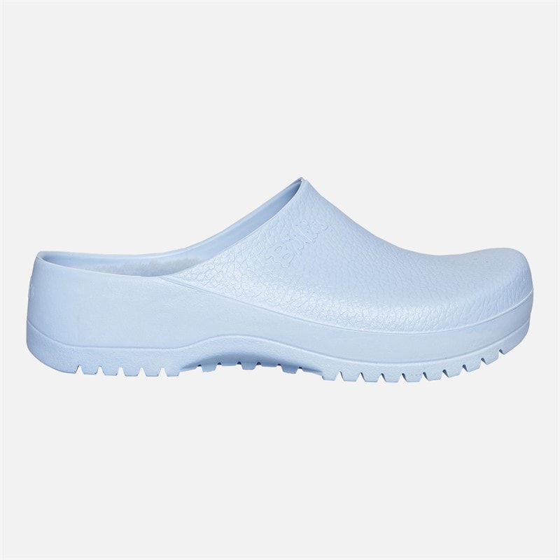Birkenstock Womens Super Birki PU Clogs Dusty Blue