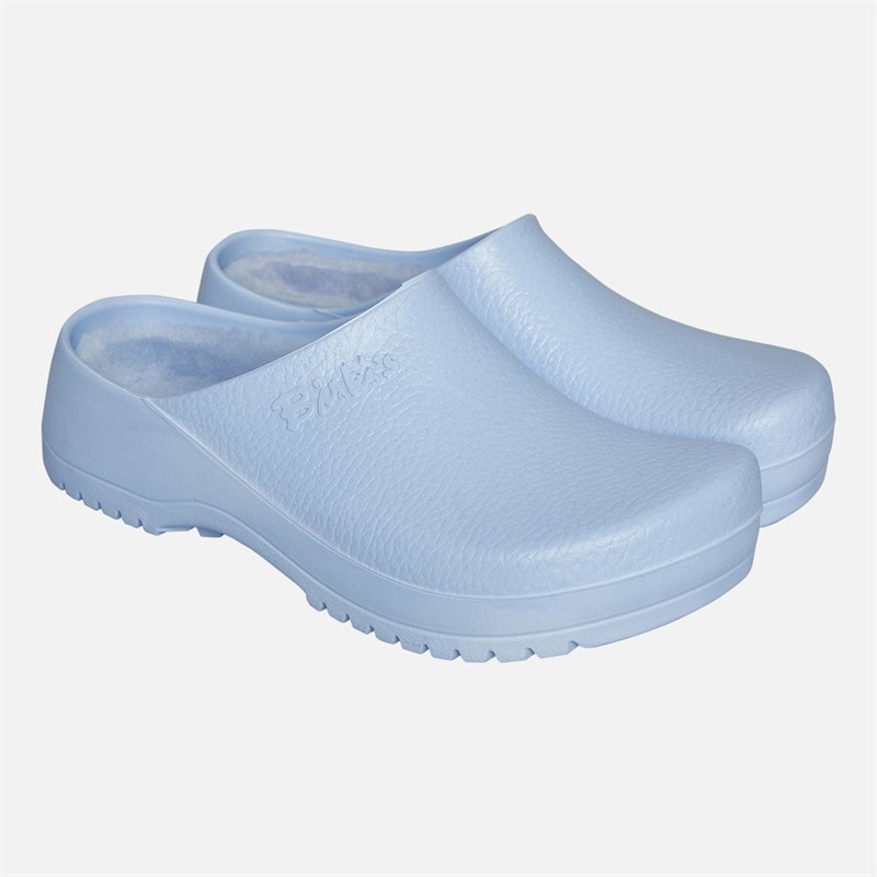 Birkenstock Womens Super Birki PU Clogs Dusty Blue - Image 2