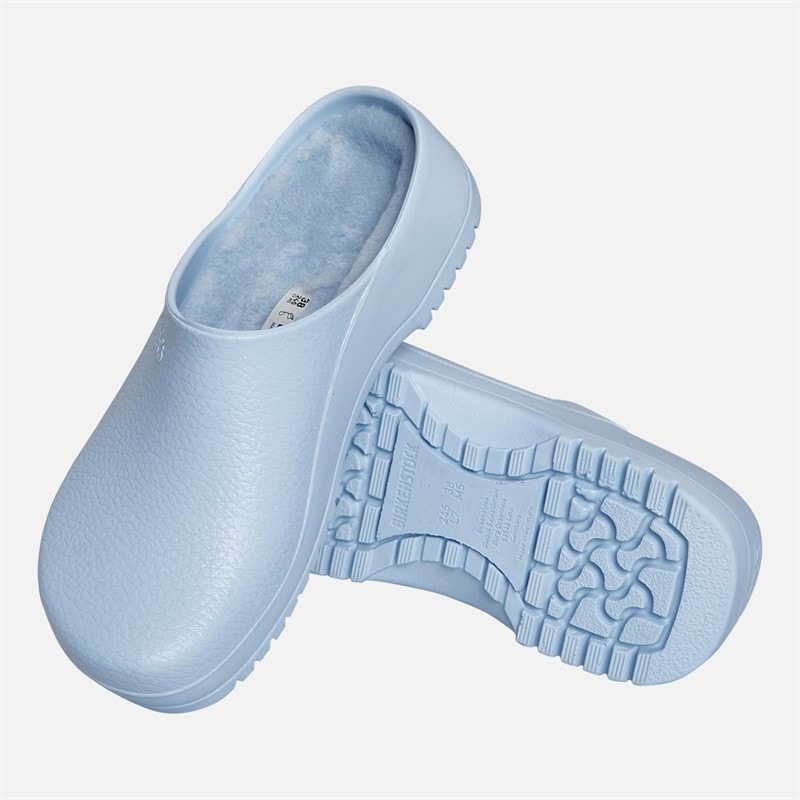 Birkenstock Womens Super Birki PU Clogs Dusty Blue - Image 4