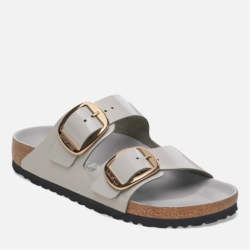 Birkenstock Womens Arizona Big Buckle Dual Strap Sandals High Shine Stone Coin - Image 2