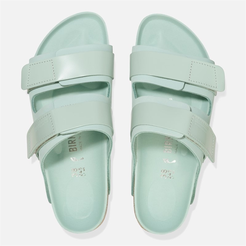 Birkenstock Womens Uji Dual Strap Sandals High Shine Surf Green - Image 3
