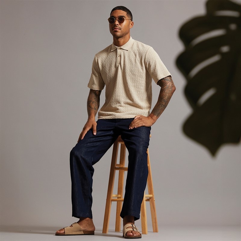Selected Homme Mens 220 Loose Nolan Chinos Dark Blue Denim - Image 3