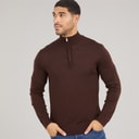 Selected Mens Roll Neck Knit Jumper Demitasse