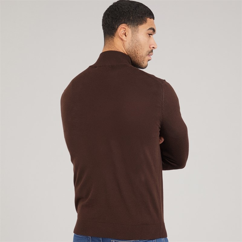 Selected Mens Roll Neck Knit Jumper Demitasse - Image 2