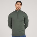 Selected Mens Roll Neck Knit Jumper Deep Forest