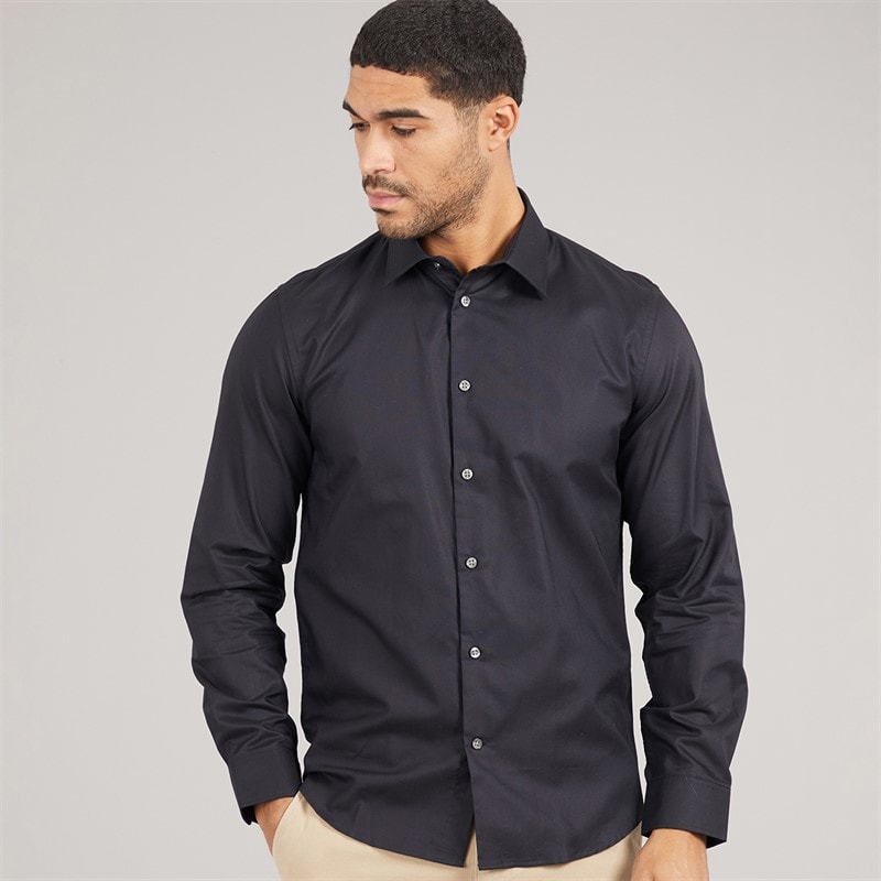 Selected Mens Long Sleeve Shirt Black