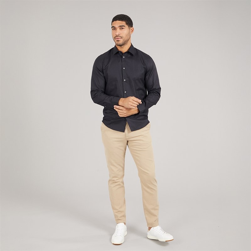 Selected Mens Long Sleeve Shirt Black - Image 3