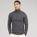 Selected Mens Roll Neck Knit Jumper Antracit