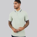Selected Mens Atlas Short Sleeve Polo Shirt Aqua Gray