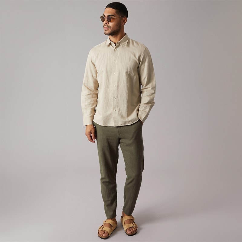 Selected Mens Brody Slim Tapered Trousers Forest Night - Image 3