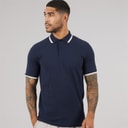 Selected Mens Atlas Short Sleeve Polo Shirt Sky Captain