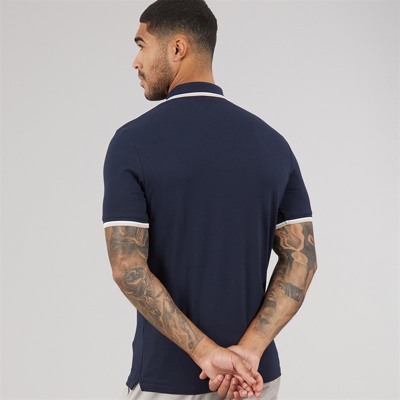 Selected Mens Atlas Short Sleeve Polo Shirt Sky Captain - Image 2
