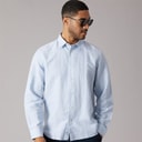 Selected Mens Claus Long Sleeve Shirt Dusty Blue