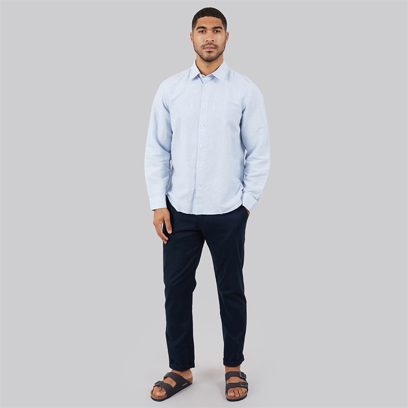 Selected Mens Claus Long Sleeve Shirt Dusty Blue - Image 3