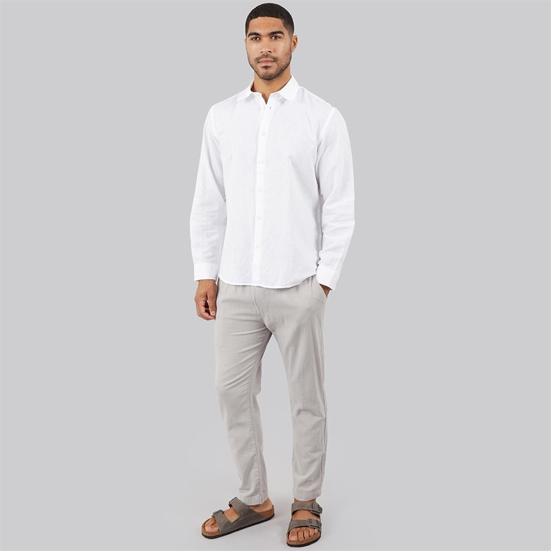 Selected Mens Claus Long Sleeve Shirt Bright White - Image 3