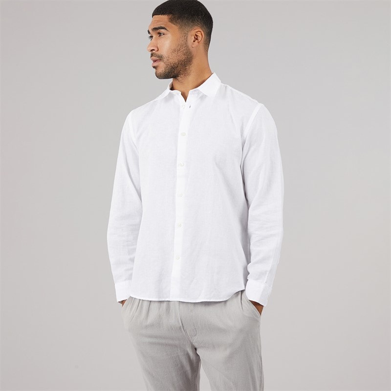 Selected Mens Claus Long Sleeve Shirt Bright White - Image 4
