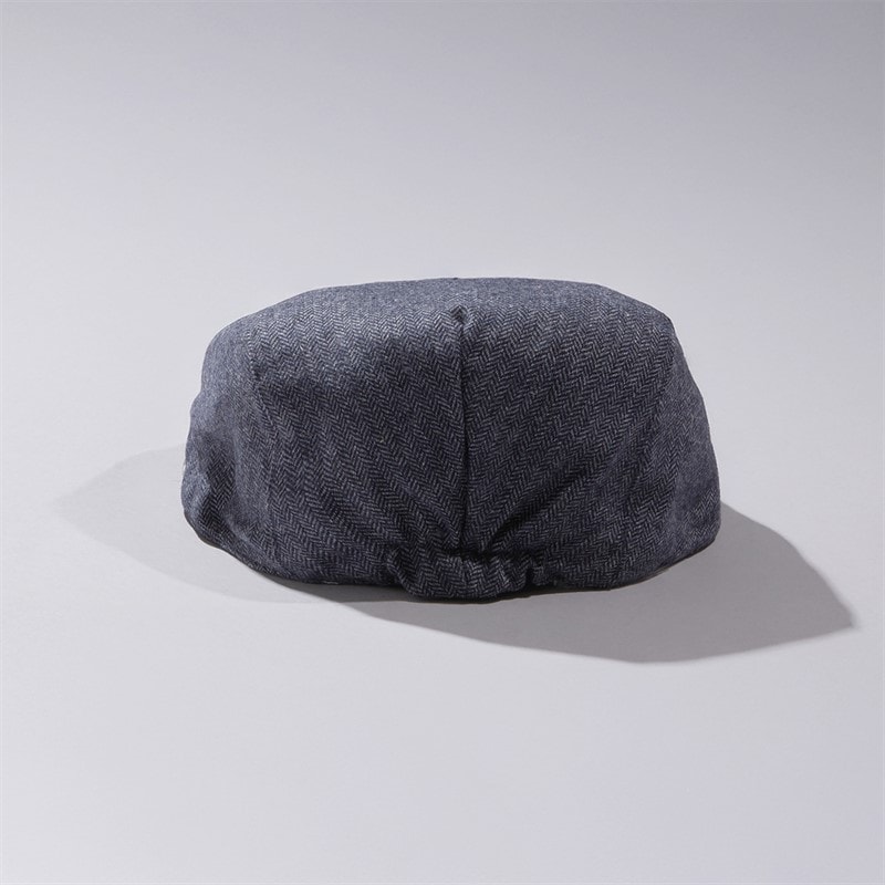 Ben Sherman Mens Ivy Flat Cap Blue Herringbone - Image 2