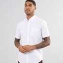 Ben Sherman Mens Short Sleeve Oxford Shirt White