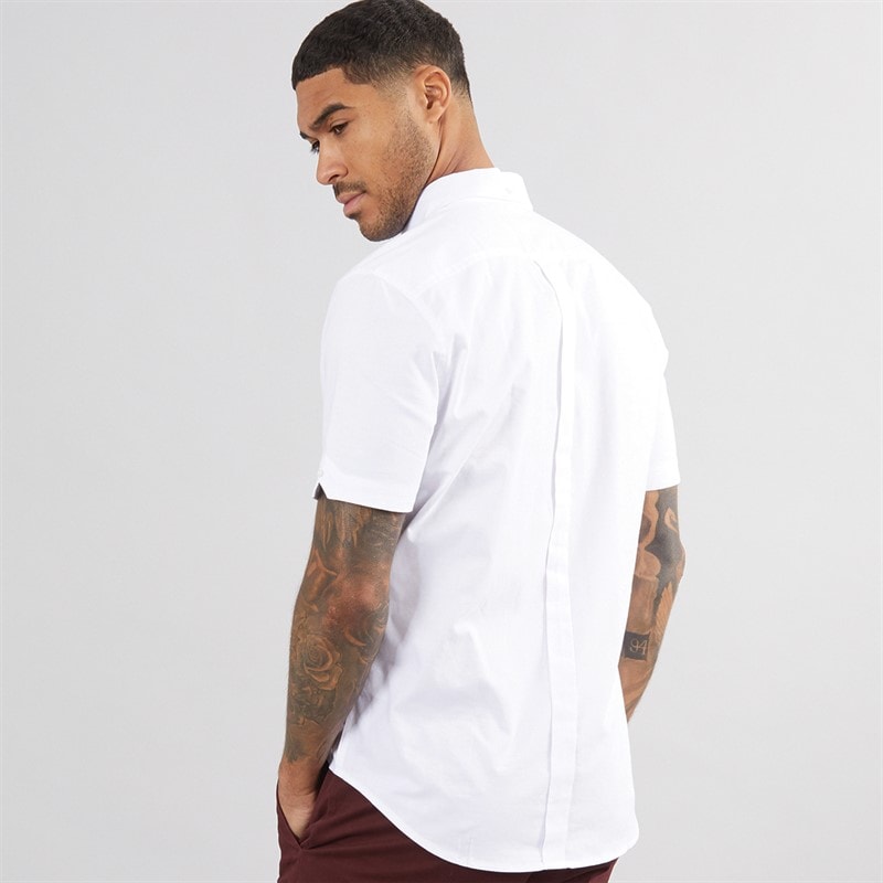Ben Sherman Mens Short Sleeve Oxford Shirt White - Image 2