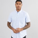 Ben Sherman Mens Short Sleeve Oxford Shirt Sky