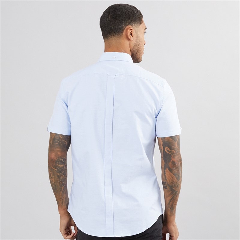 Ben Sherman Mens Short Sleeve Oxford Shirt Sky - Image 2